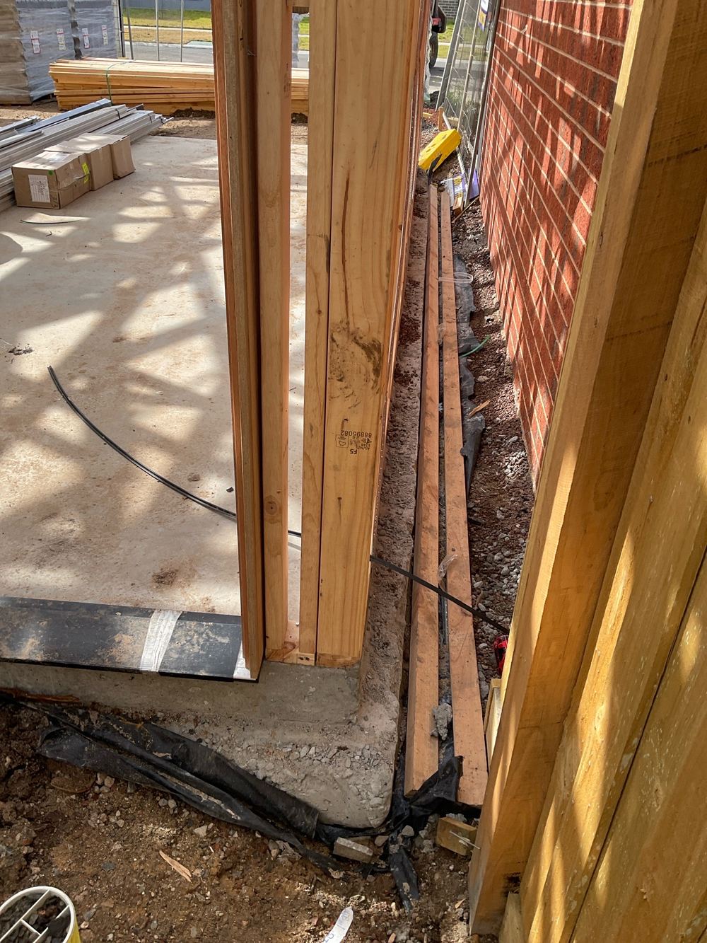 Engineered slab drain on the boundary side could not be found at frame, found during a frame inspection in Beveridge